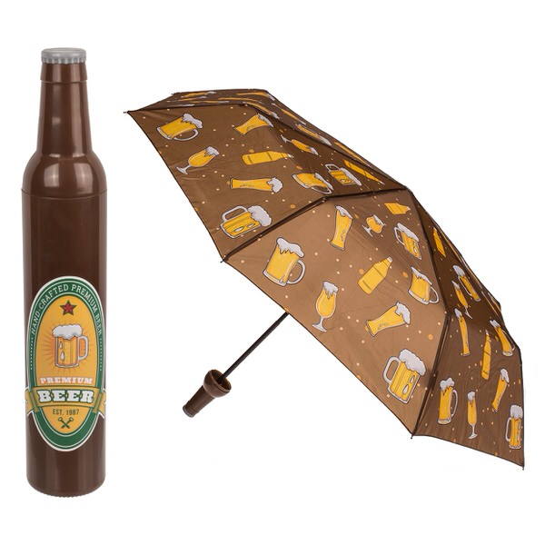 Levně Deštník láhev piva