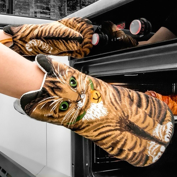 Levně Kuchyňské rukavice kočky