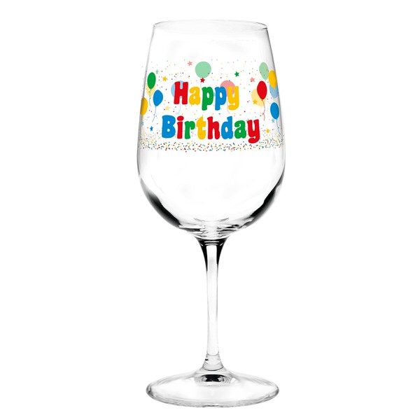 Levně Sklenice na víno Happy Birthday