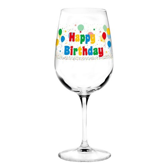 Sklenice na víno Happy Birthday