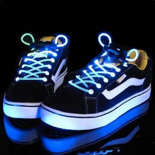 Svítící LED tkaničky do bot - modré