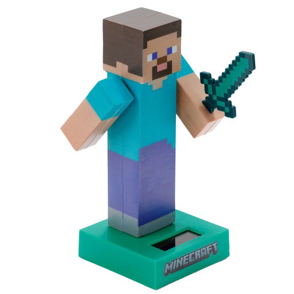 Levně Solární figurka Minecraft Steve
