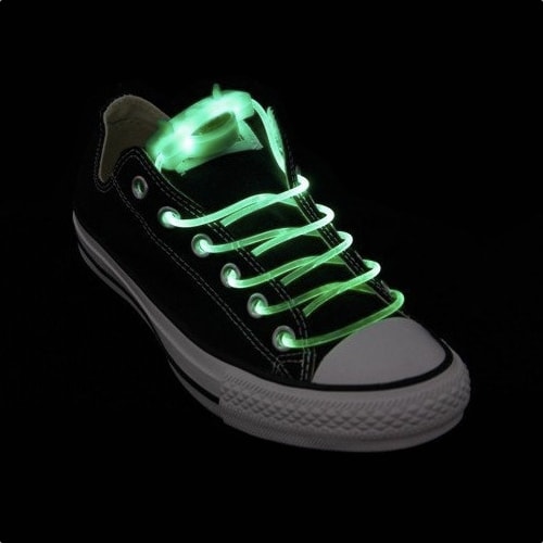 Levně Svítící LED tkaničky do bot - zelené
