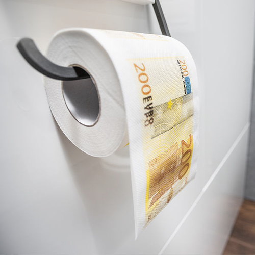 Levně Toaletní papír 200 eur